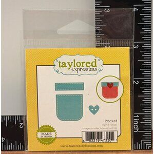 RARE Taylored Expressions TE1033 POCKET WITH HEART Metal Dies Pocket Design